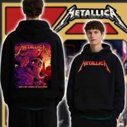 Metallica M72 Foxborough 2024 Night 1 Hoodie - Patriot Skull Graphic Black