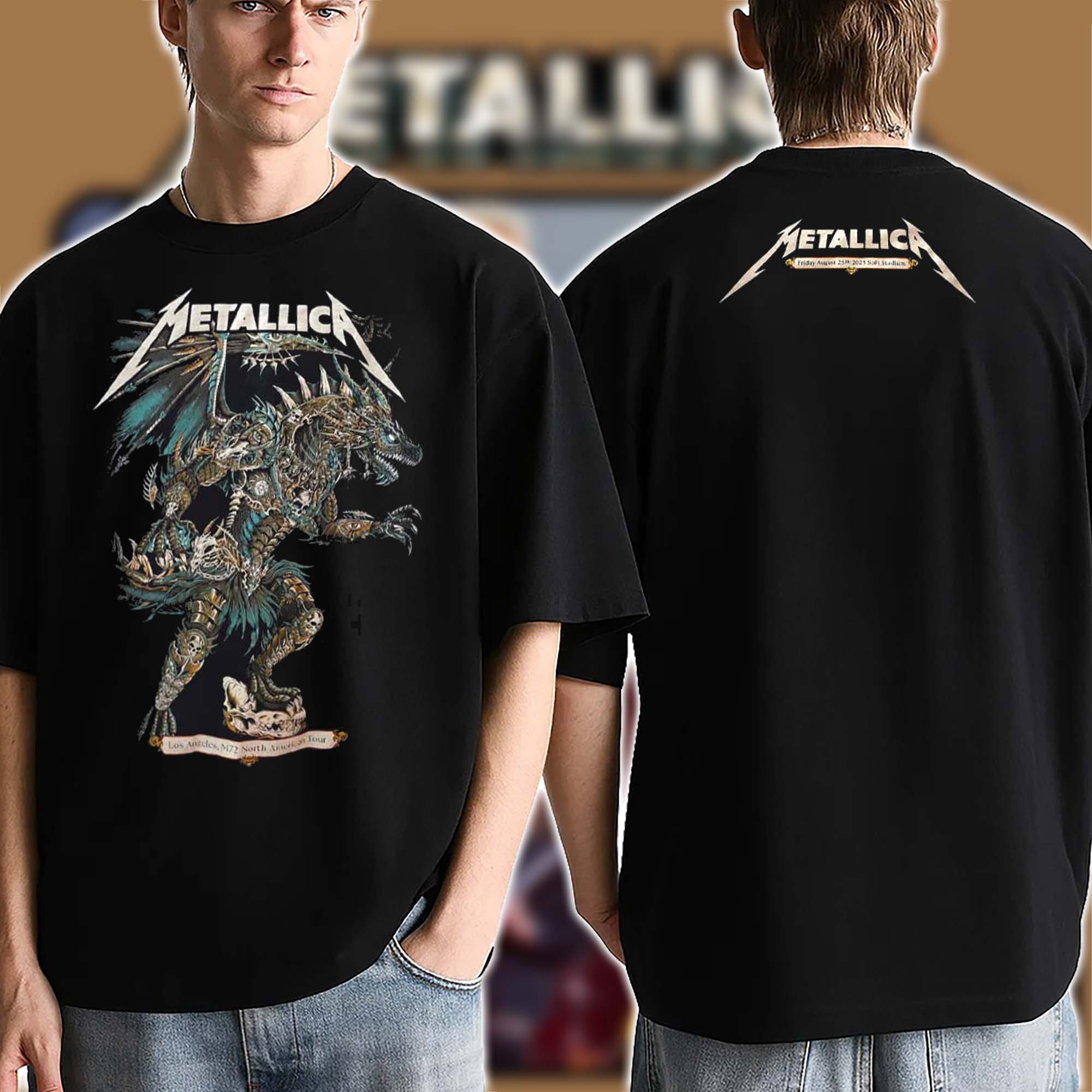 Metallica M72 Los Angeles California The Dragon T-Shirt - Night 1, August 25 2023, SoFi Stadium