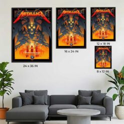 Metallica M72 Minneapolis 2024 Vance Kelly Pop-Up Shop Poster