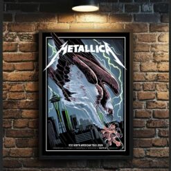 Metallica M72 Seattle 2024 Seahawk Pop-Up Shop Poster – Nate Dino