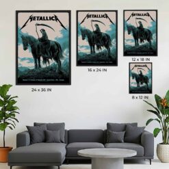 Metallica Cologne Germany 2017 Grim Reaper Horse Poster