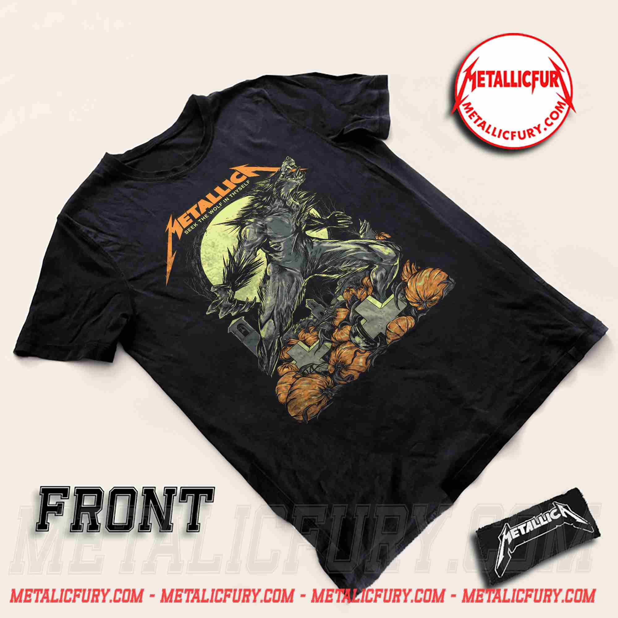 Metallica Halloween 2026 Glow-in-the-Dark Wolf Moon T-Shirt