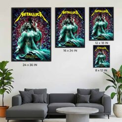 Metallica Inamorata “Misery, She Loves Me” 2024 Poster – Artwork by Andrew Cremeans