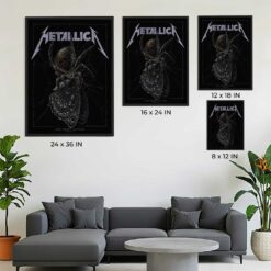 Metallica Lisbon 2022 Poster - July 08, Passeio Marítimo de Algés - Moth Into The Web