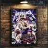 Metallica M72 Hollywood Florida 2022 Poster - Thrash Metal Lightning Storm