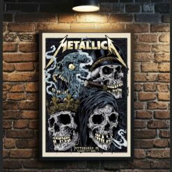 Metallica Pittsburgh 2022 Four Skulls Poster – PNC Park, August 14