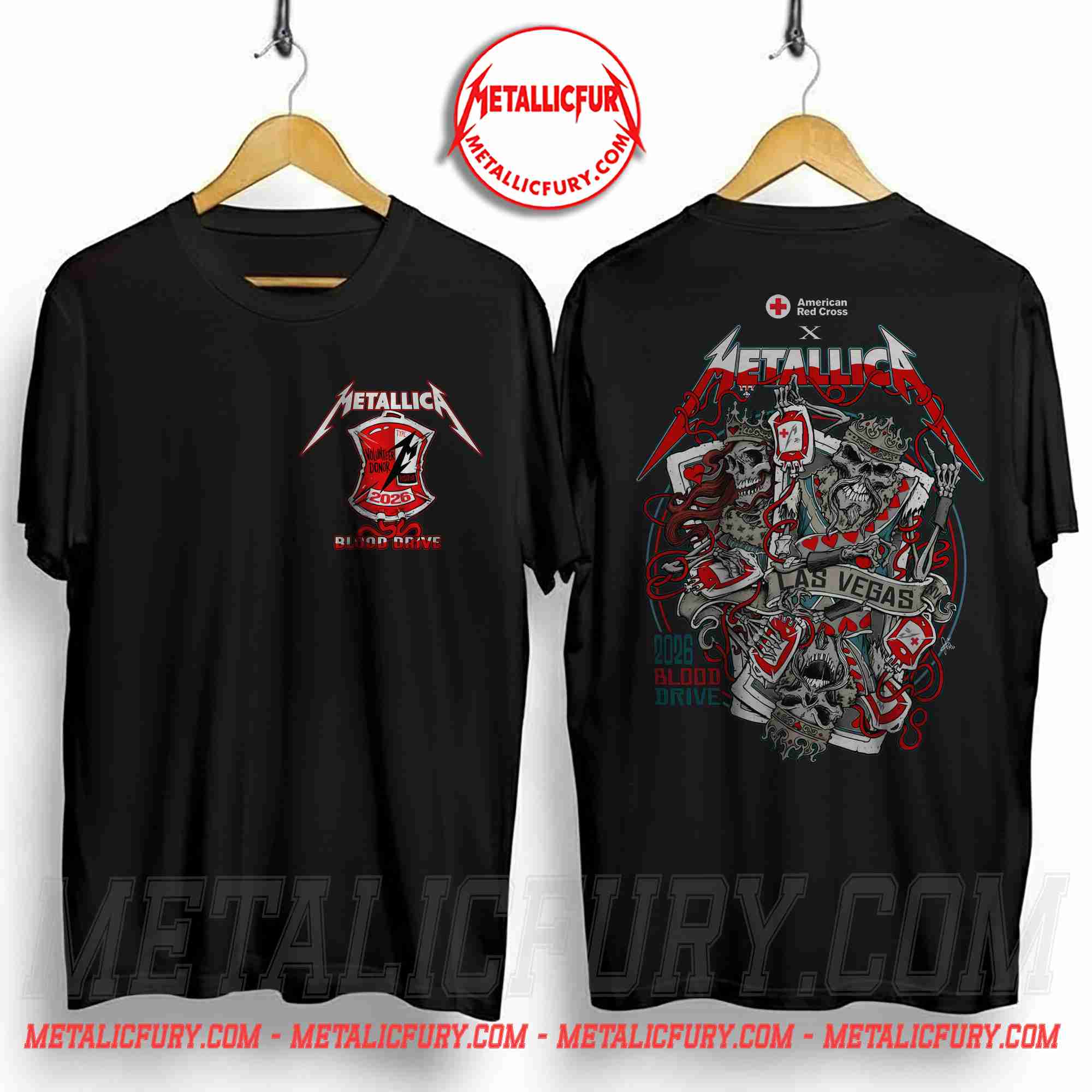 Red Cross x Metallica Las Vegas Sept 28 2026 Blood Drive T-Shirt