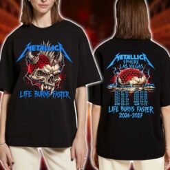 Metallica Cyber-Skull Sphere Las Vegas 2026 2027 Tour T-Shirt