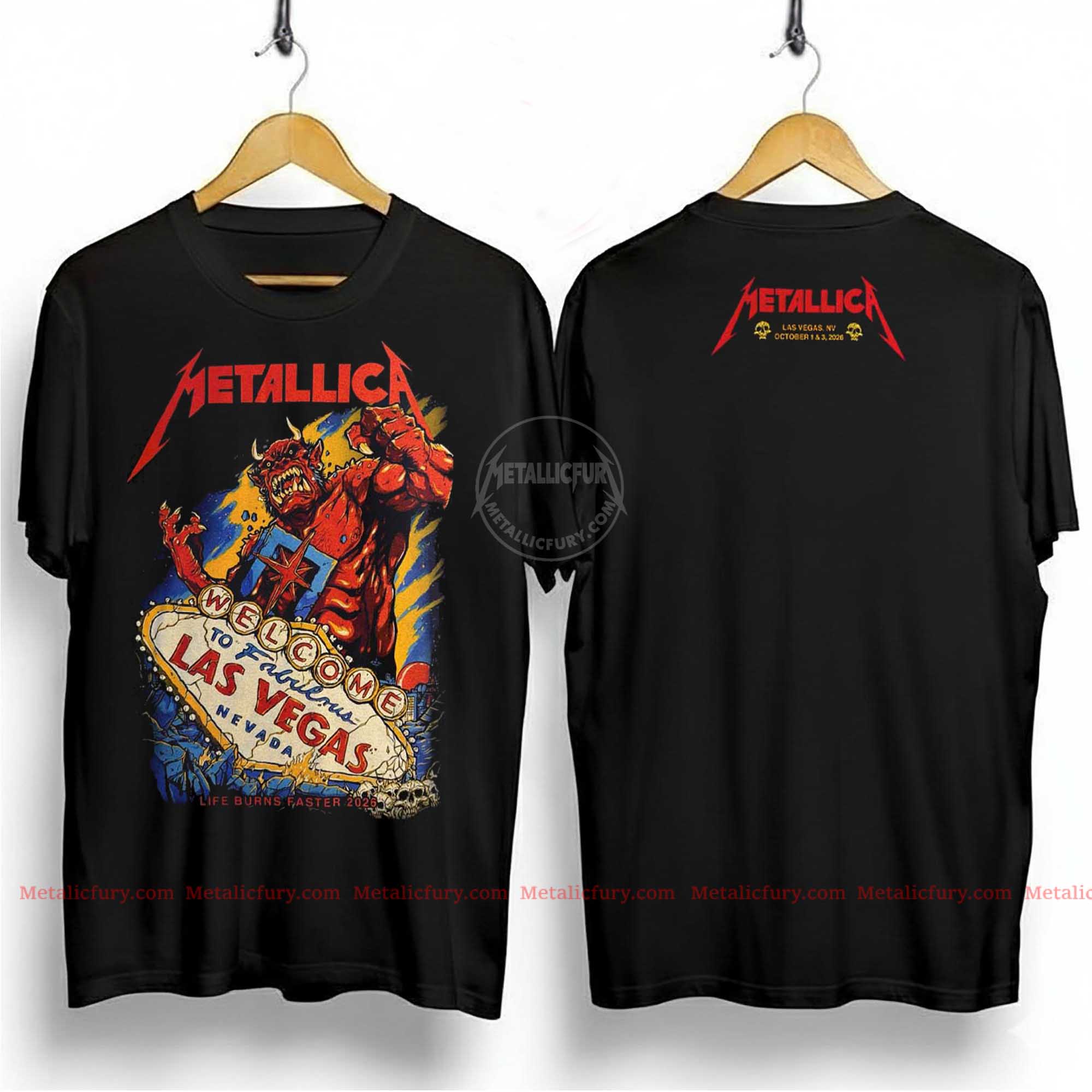 Metallica Las Vegas Pop-Up Shop Week 1 October 1 & 3, 2026 Two-Sided T-Shirt
