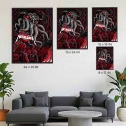 Metallica Life Burns Faster Las Vegas 2026 Night 1 Venue Poster Live At Sphere October 1 2026 Ktulu Art Poster