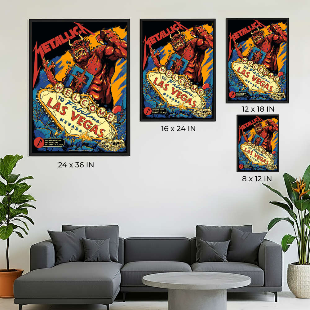 Metallica Life Burns Faster Las Vegas Weekend 1 Pop-Up Shop Poster