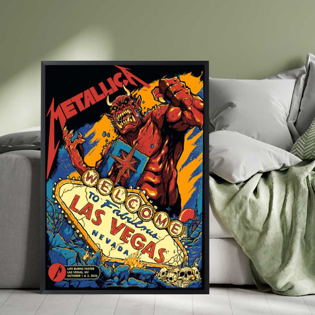 Metallica Life Burns Faster Las Vegas Weekend 1 Pop-Up Shop Poster