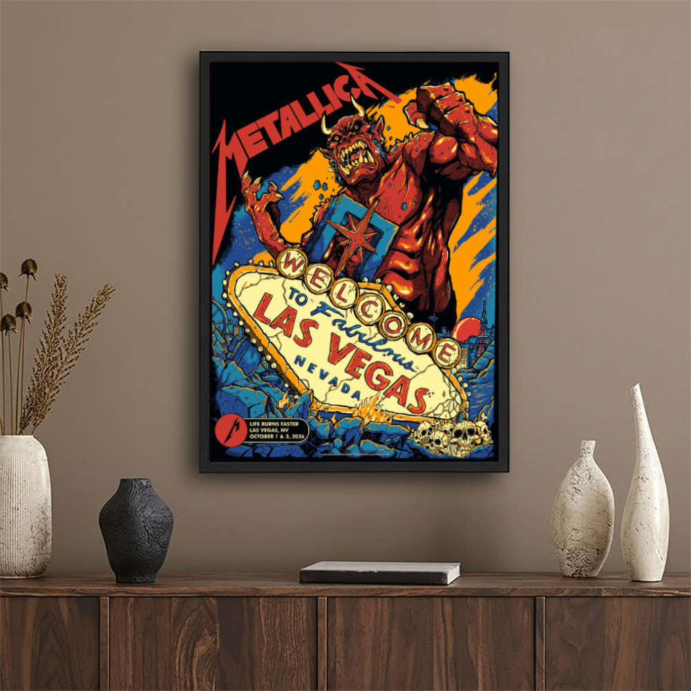 Metallica Life Burns Faster Las Vegas Weekend 1 Pop-Up Shop Poster