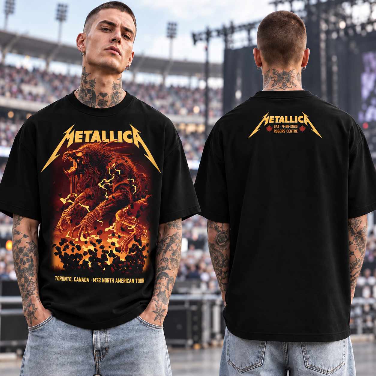 Metallica M72 Toronto 2025 Two Sided T-Shirt – Night 2, April 26, 2025
