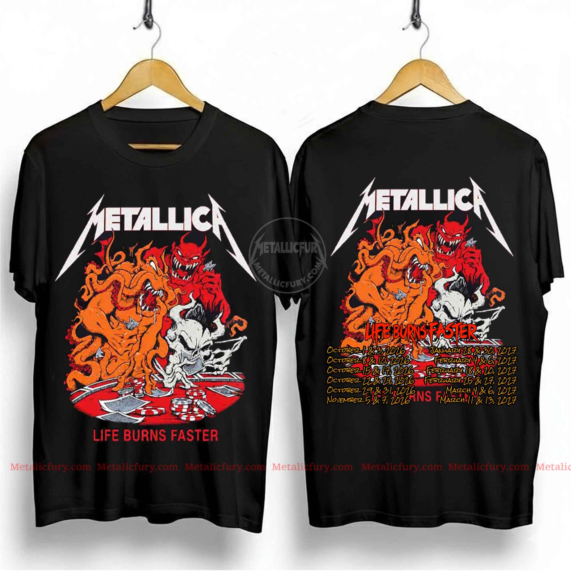 Metallica Sphere Week 2 Night 1 T-Shirt Tour Dates on Back, October 8, 2026