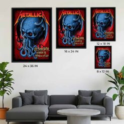 Metallica Sphere Weekend 4 Pop-Up Shop Poster - Cthulhu Skull Artwork