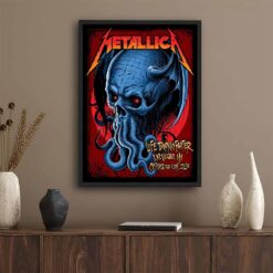 Metallica Sphere Weekend 4 Pop-Up Shop Poster - Cthulhu Skull Artwork